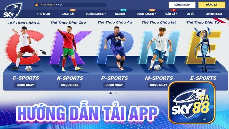 Các bước trong quá trình tải app Sky88 