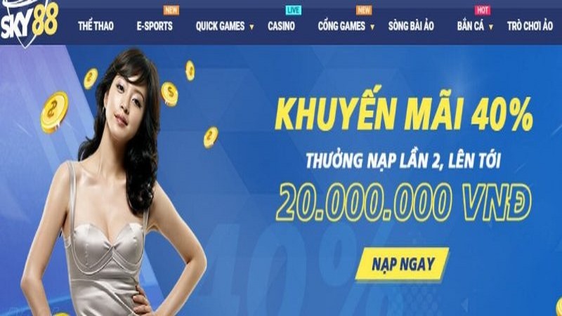 Hàng loạt khuyến mãi khủng đang chờ đón người chơi Sky88 