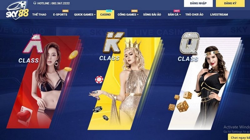 Live casino Sky88 nhận được sự yêu thích của người dùng 