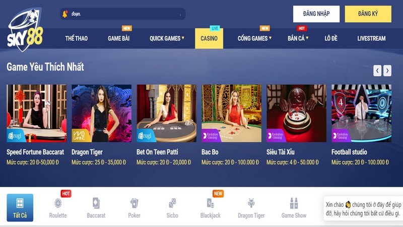 Những lý do khiến casino Sky88 trở thành game yêu thích nhất 